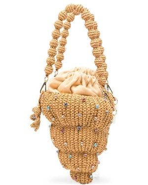 L'ALINGI Crystal-Embellished Tote Bag - Metallic