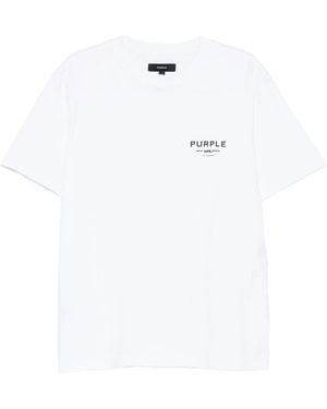 Purple Brand Jersey Short-Sleeve T-Shirt - White