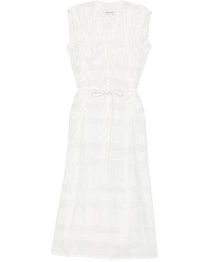 Low Classic Tie-Waist Midi Dress - White