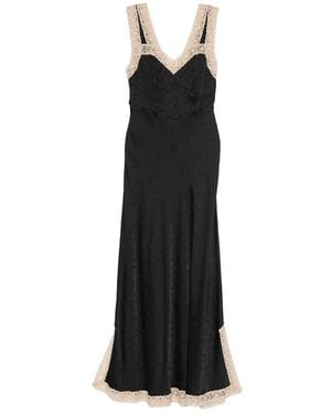 RIXO London Keily Lace-Trim Maxi Dress - Black