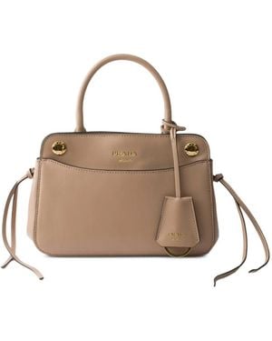 Prada Carry Mini Leather Handbag - Brown