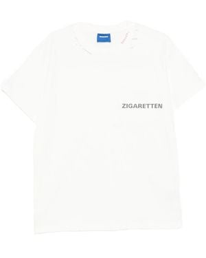 DAGGER Distressed Pocket T-Shirt - White