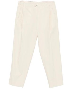 BRIGLIA Pleated Trousers - White