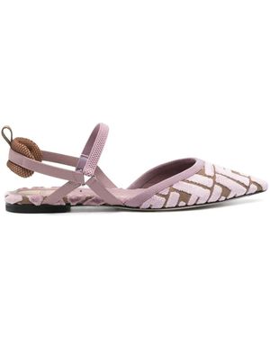 Fendi Elegant Velvet Sandals For - Pink