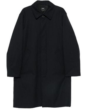 A.P.C. A. P.C. Concealed-Button Coat - Black