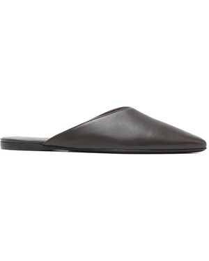 Herbert Levine Homebody Pointed-Toe Mules - Brown
