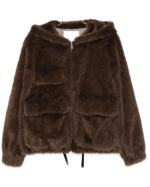 Tela Hooded Faux-Fur Jacket - Brown