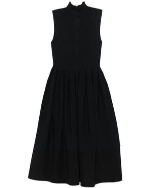 CFCL Rivulet Ribbed Midi Dress - Black