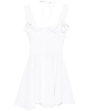 LES FILLES D'EVA Sleveeless Tie-Strap Mini Dress - White