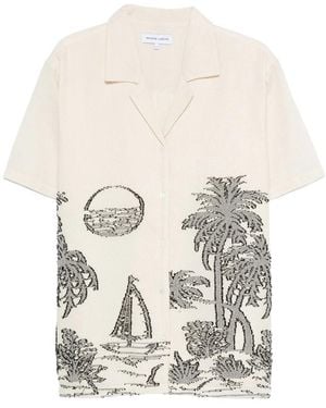 Maison Labiche Tree-Embroidered Shirt - White