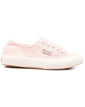 Superga Lace-Up Canvas Trainers - Pink
