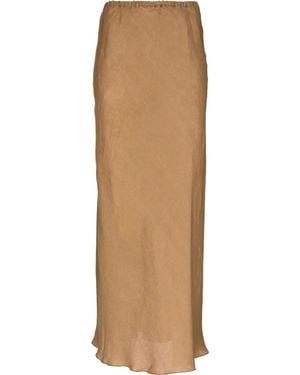 Baserange Dydine Linen Maxi Skirt - Brown