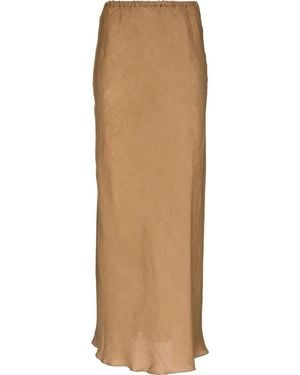 Baserange Dydine Linen Maxi Skirt - Brown