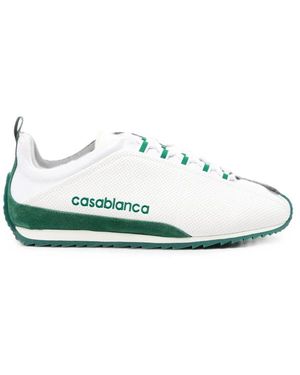 CASABLANCA Khopesh Logo-Print Perforated Trainers - Green