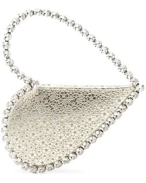 L'ALINGI Love Rhinestone Embellished Clutch Bag - White