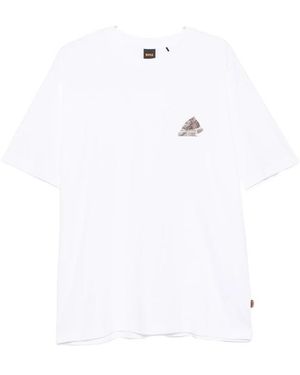 BOSS Graphic-Print Cotton T-Shirt - White