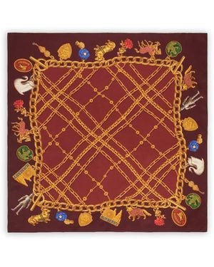 Burberry Check Charm Silk Scarf - Multicolour