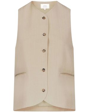Loulou de Saison Paco Buttoned Waistcoat - Natural
