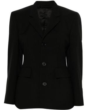 Balenciaga Single-breasted Wool Blazer - Black