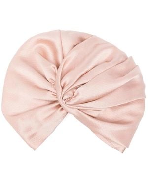 Jennifer Behr Bow-Detail Silk Turban - Pink