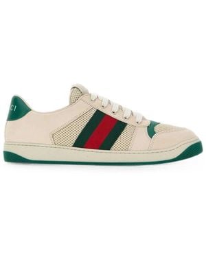 Gucci Screener Mesh-Panel Trainers - Green