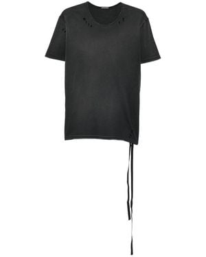 Ann Demeulemeester Distressed T-Shirt - Black