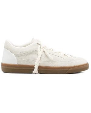 Santha Love Cut Panelled Trainers - White