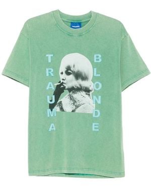 DAGGER Trauma Blonde Print-Detail T-Shirt - Green