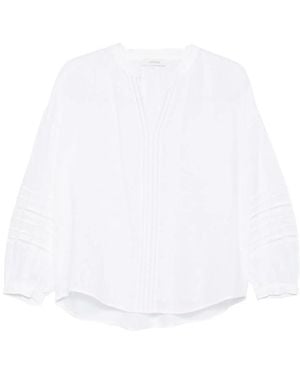 JC Sophie Leslie V-Neck Blouse - White