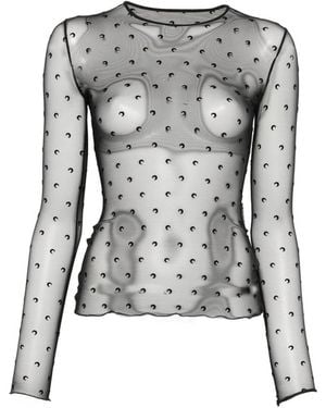 Marine Serre Sweater Moon Print - Gray