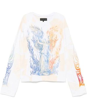 Who Decides War Precondition Winged Boro Sweatshirt - White