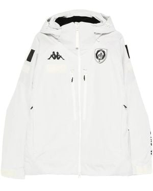 Kappa Logo-Hooded Ski Jacket - White