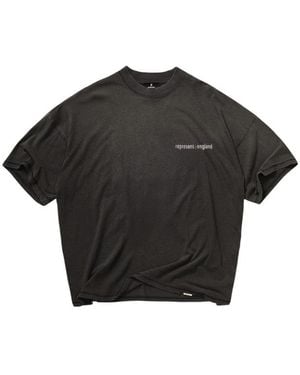 Represent Logo-Print Cotton T-Shirt - Black