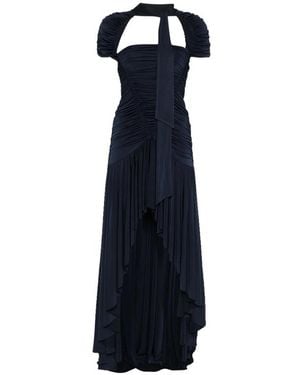 Siedres Roxy Cut-Out Ruched Asymmetric Dress - Blue