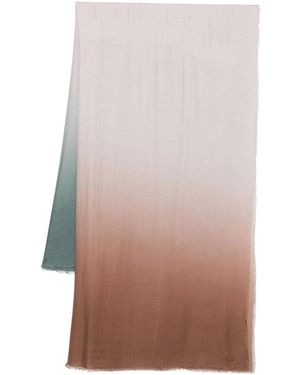 D'Aniello Ombre Frayed-Edge Scarf - Blue