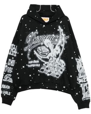 PDF Graphic-Print Hoodie - Black