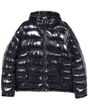 Napapijri Glossy Quilted Hooded Jacket - Blue