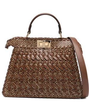 Fendi Small Peekaboo Iseeu Tote Bag - Brown