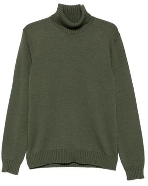 Zanone Roll-Neck Ribbed Jumper - Green