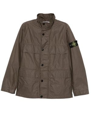 Stone Island Cotton Blend Jacket - Brown