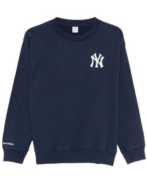 Sporty & Rich Eeve Logo-Embroidered Sweatshirt - Blue