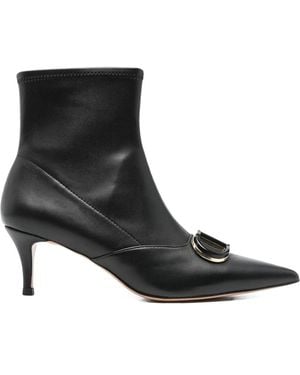 Twinset 60Mm Pointed-Toe Ankle Boots - Black