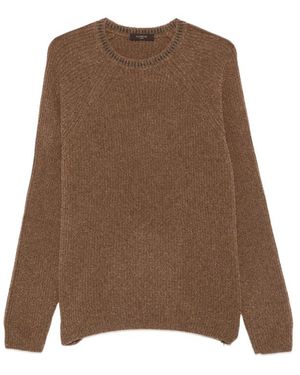 ZANONE-SLOWEAR Ribbed-Knit Raglan-Sleeve Jumper - Brown