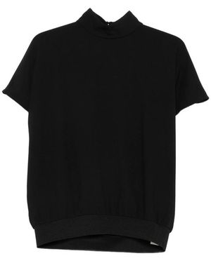 ELEH Open-Back High-Neck Top - Black