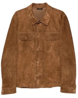 Tom Ford Leather Shirt Jacket - Brown