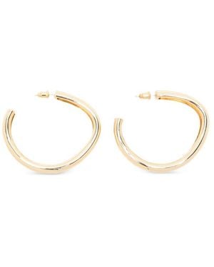 JOSEPH Bean Xl Organic-Shape Hoop Earrings - Metallic