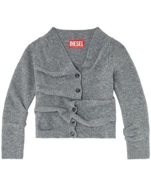 DIESEL Cropped Cardigan - Gray