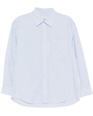 DUNST Striped Pocket Shirt - White