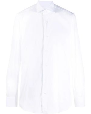 Mazzarelli Plain Buttoned Shirt - White
