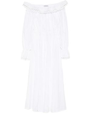 LES FILLES D'EVA Lace-Trim Maxi Dress - White